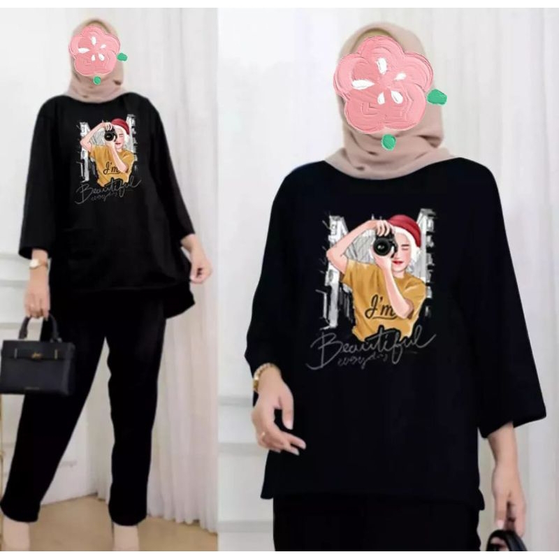 oneset wanita setelan wanita babyterry