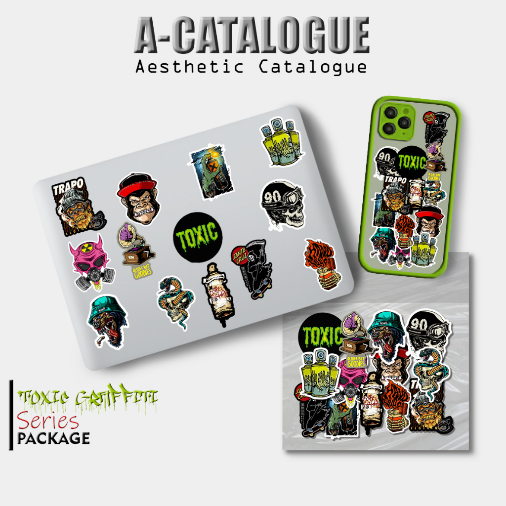 

Sticker Aesthetic Catalogue Waterprooft Compilation Hypebeast Graffiti Culture Icon Logo || TOXIC GRAFFITI