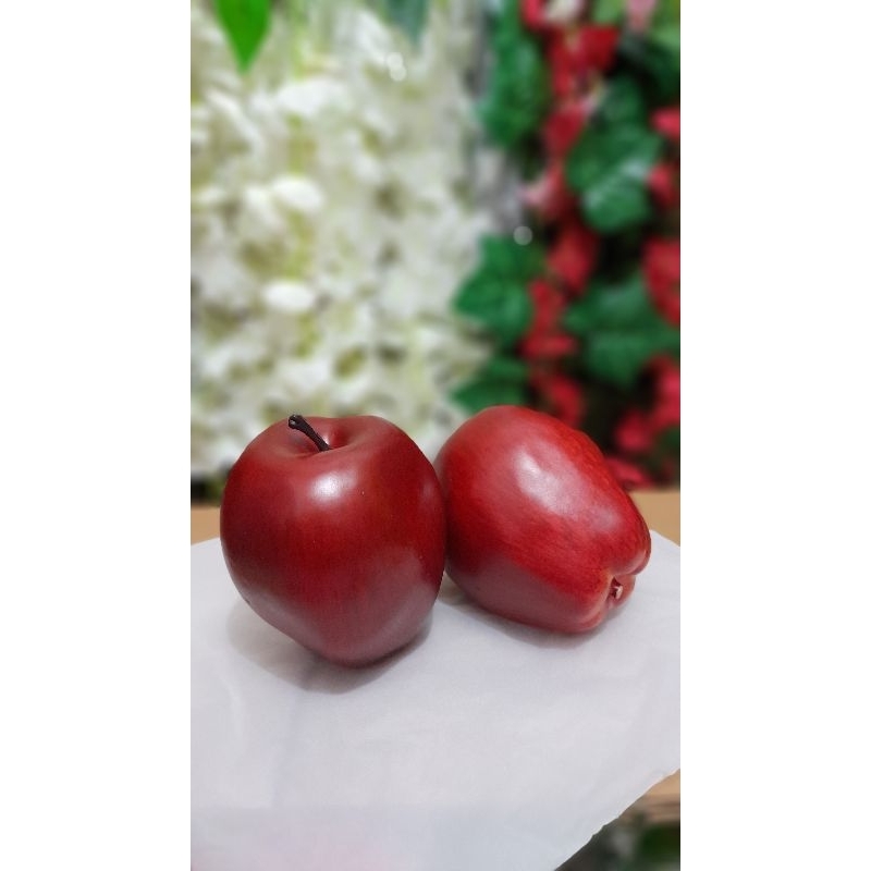Buah Apel Merah Hias Artificial