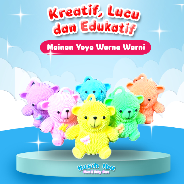 Mainan Yoyo Ubur Ubur Bentuk BERUANG Teddy Lucu Lampu Warna Warni Mainan Beruang Mainan Beruang Nyal
