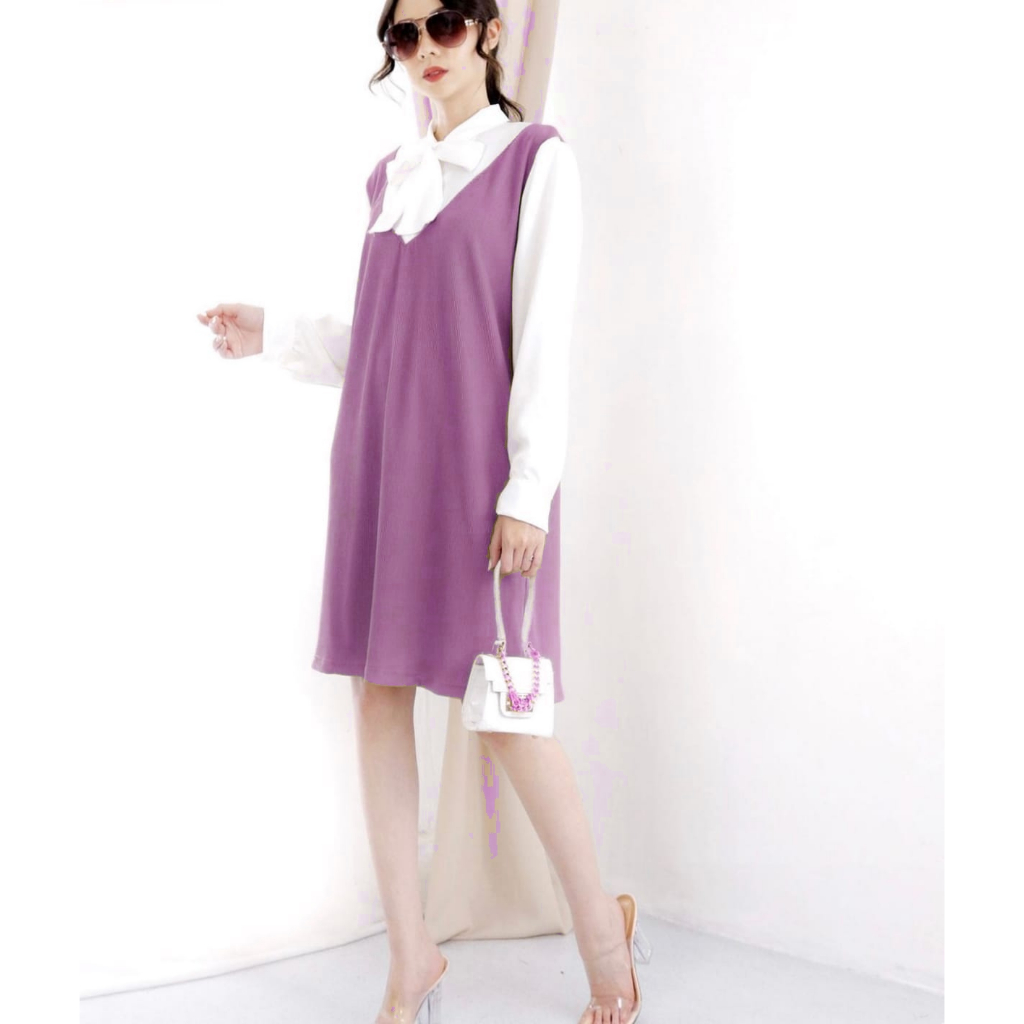 QWFASHION-DRESS KOREA-DRESS NATAL TERBARU-DRESS REMAJA-DRESS JUMBO-GAUN NATAL TERBARU