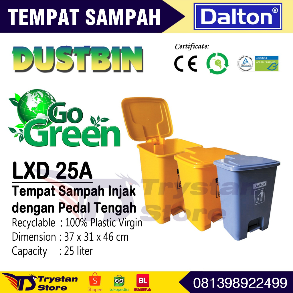 Tempat Sampah 25Liter / Tong Sampah Dalton