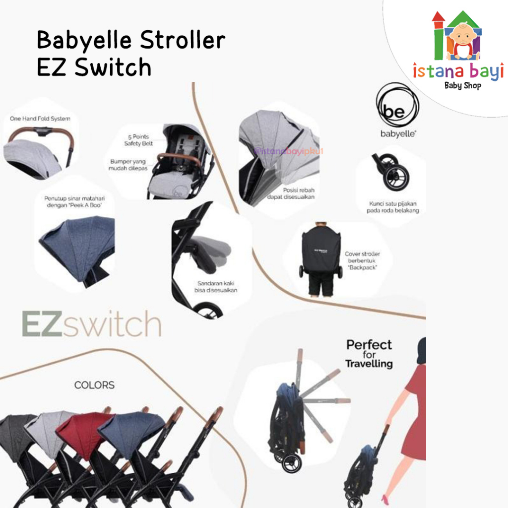 Babyelle Stroller Ez Switch - Kereta Dorong Bayi