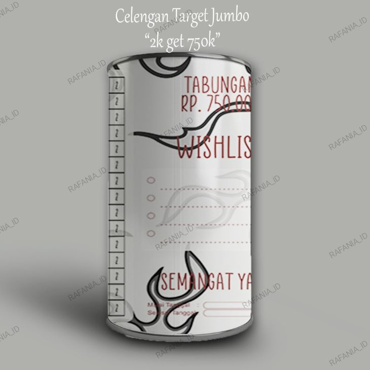 TABUNGAN JUMBO CELENGAN TARGET 2 K TARGET 750 k CELENGAN TARGET VIRAL