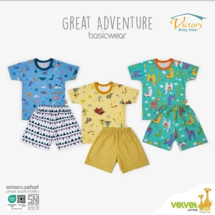 Velvet Junior Setelan Oblong Pendek Celana Pendek Motif Zootopia - Great Adventure