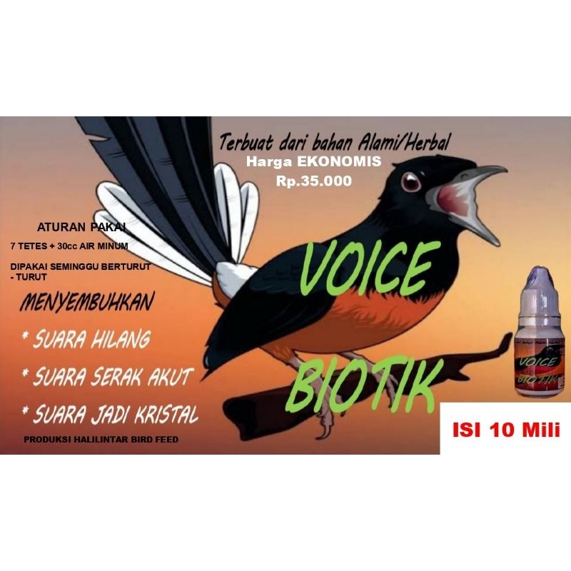 Obat Suara Burung SERAK BATUK PILEK NGOROK & KRISTALKAN SUARA BURUNG,  Burung Hilang Suara VOICE BIO