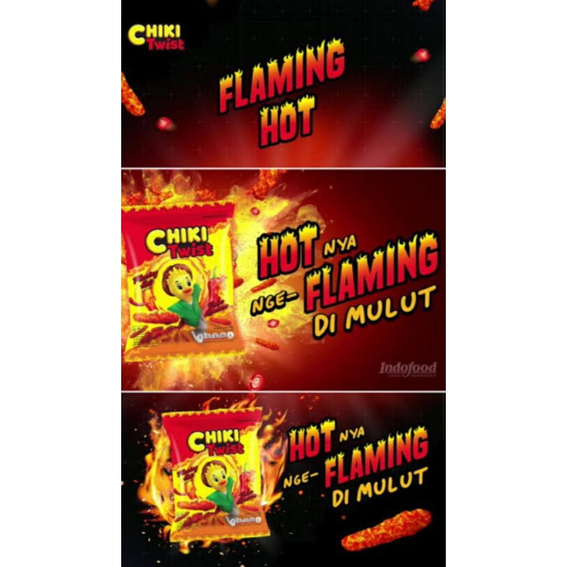 

cemilan chiki twist flaming hot dan jagung bakar