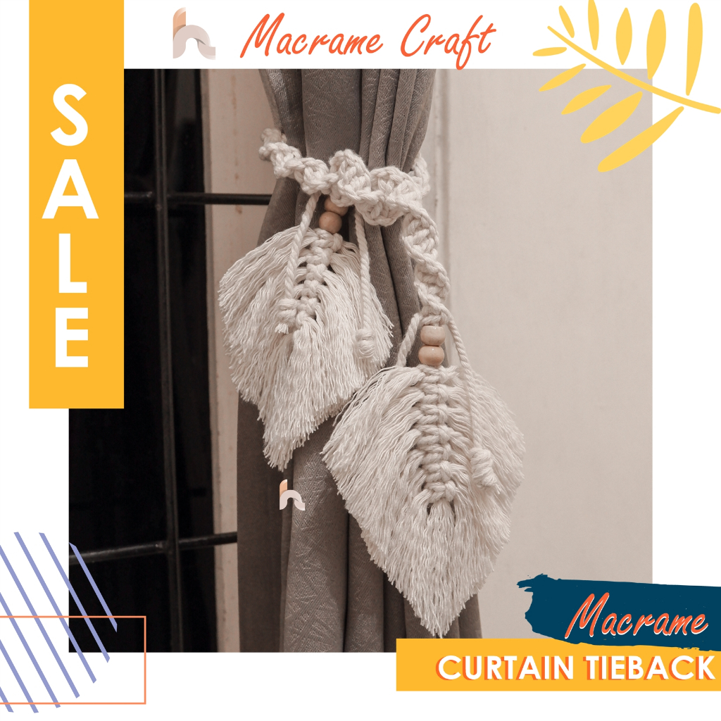 [HOOPIO] TALI GORDEN | MACRAME CURTAIN TIEBACK | TALI HORDEN | MACRAME IKAT GORDEN | TALI TIRAI MACR