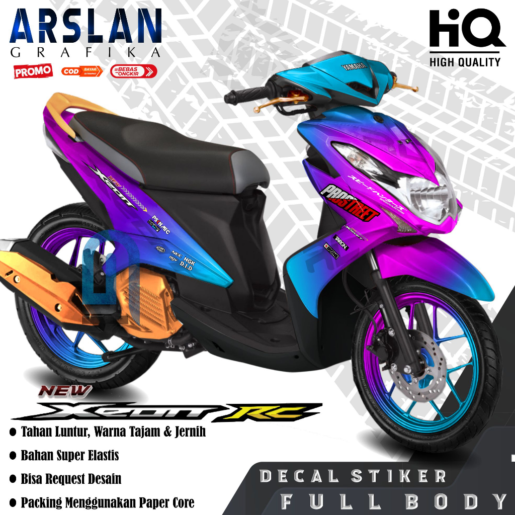 Decal Xeon RC Karbu Full Body Stiker Xeon RC Karbu Full Body Dekal Xeon RC Full Body Desain BUNGLON