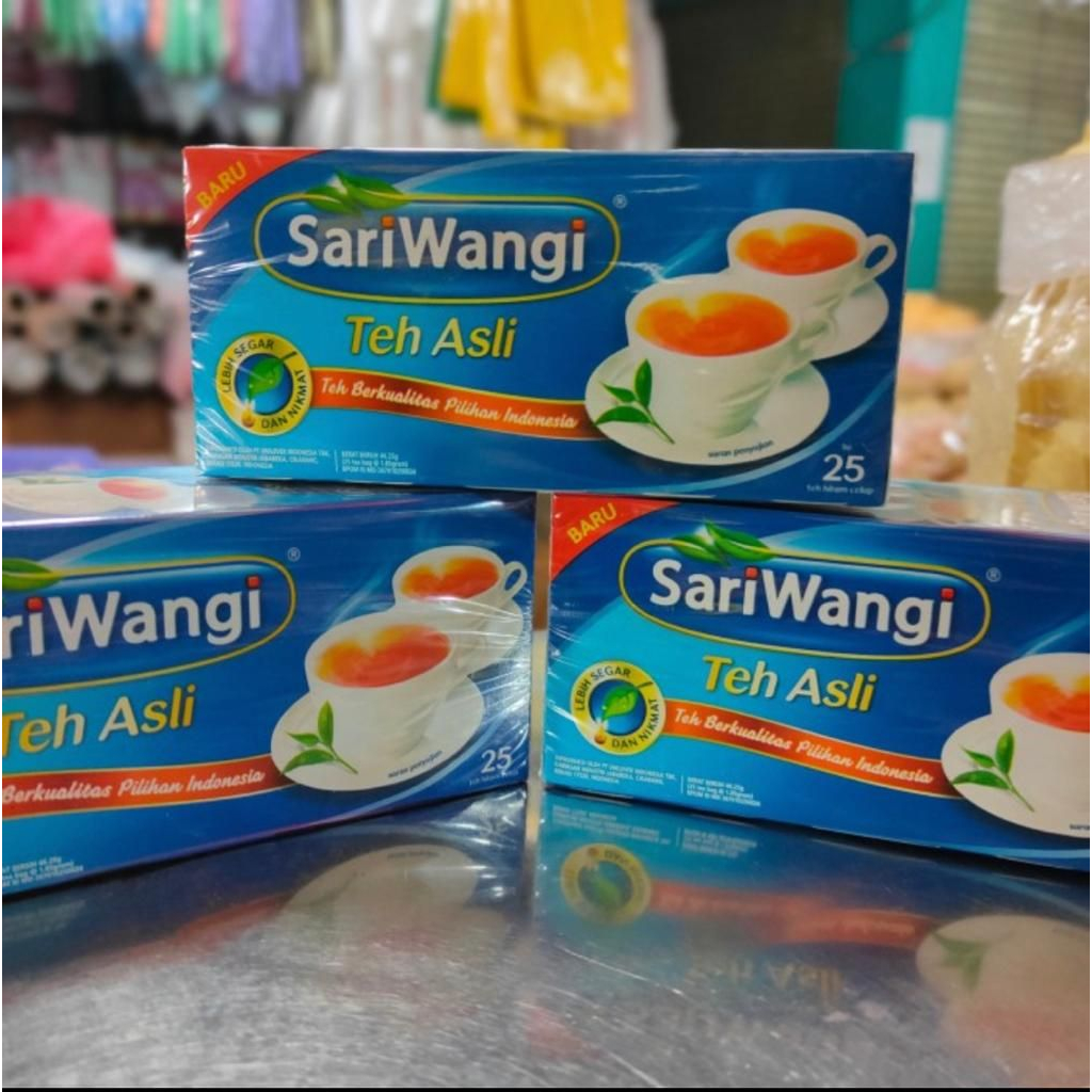 

Teh Sariwangi isi 25 kantong teh hitam celup sari wangi