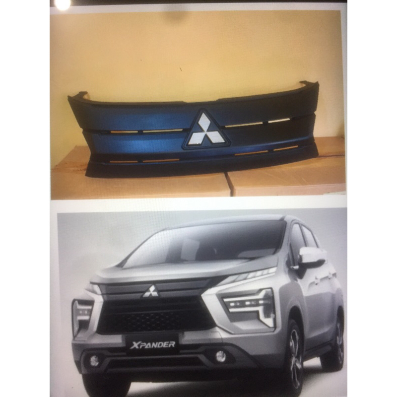 grill depan mitsubishi  new xpander hitam doff
