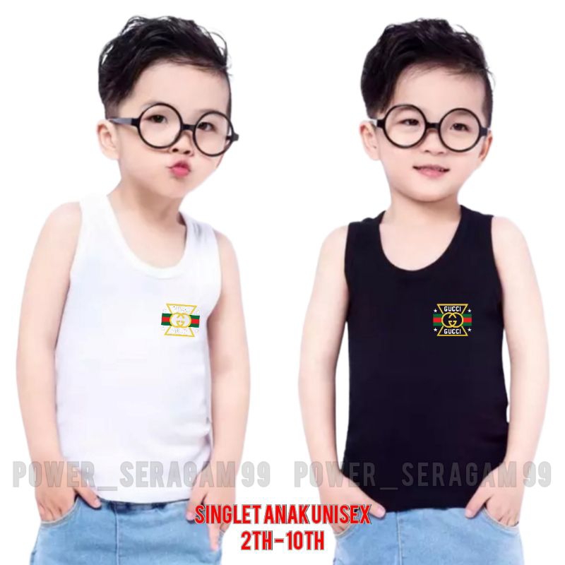 Baju Singlet Anak laki-laki Motif Gcii / Singlet Distro anak Unisex / Singlet Anak sd