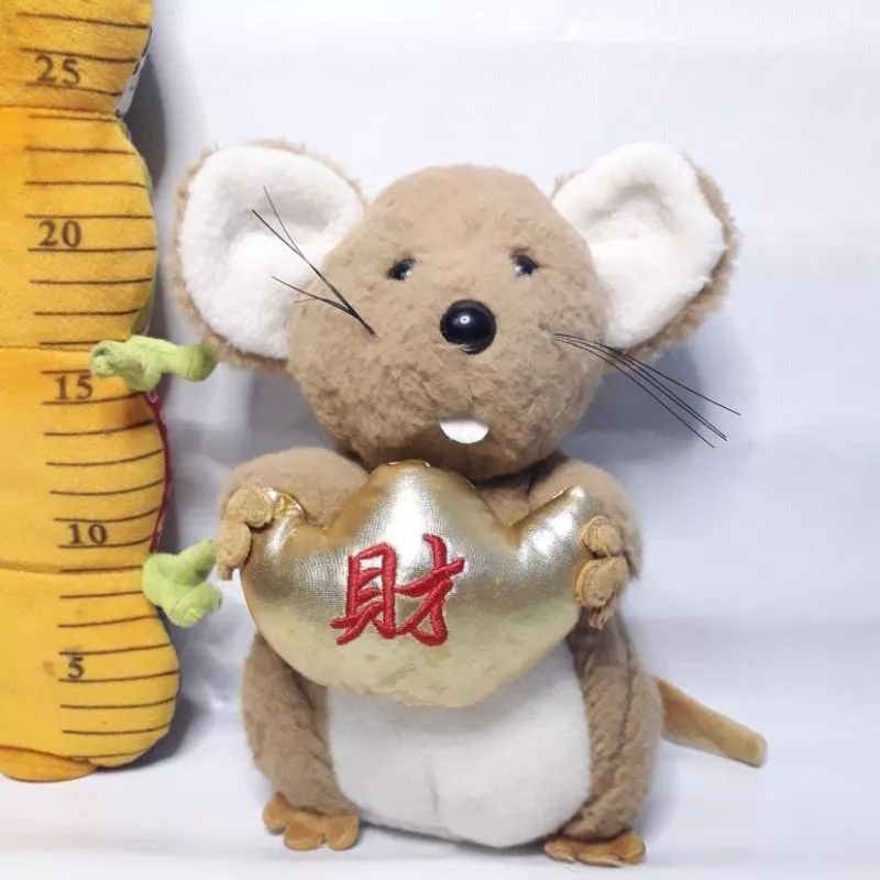 Boneka tikus hoki boneka imlek boneka hoki boneka shio tikus emas