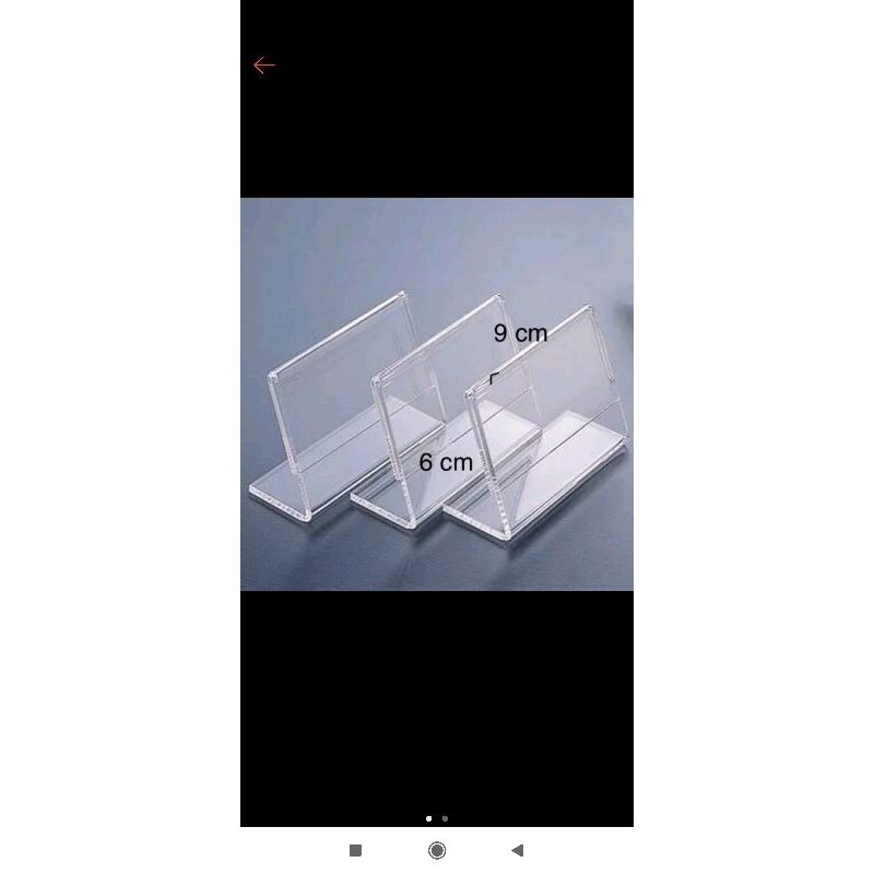 

Acrylic name tag meja 6x9 cm (isi 49 pcs) | Jual Rugi
