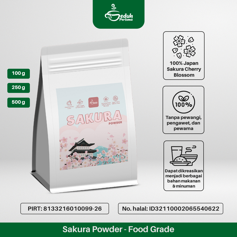 

Sakura Pure Extract Powder - Bubuk Bunga Sakura Asli Murni Food Grade