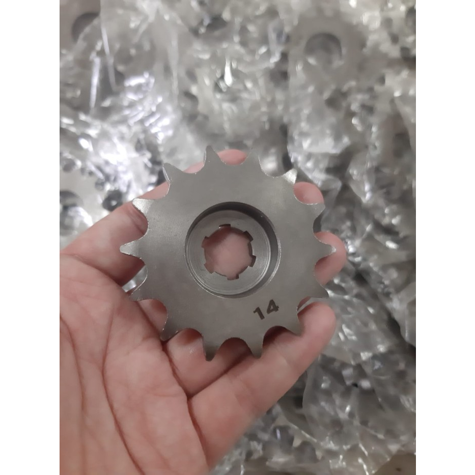 Gear Gir Depan 428-14 Ban Lebar Spacer KLX/Dtracker Supermoto