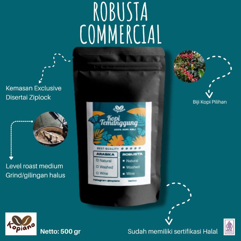 

KOPI BUBUK MURNI ROBUSTA TERBAIK ASLI TEMANGGUNG 500 GRAM