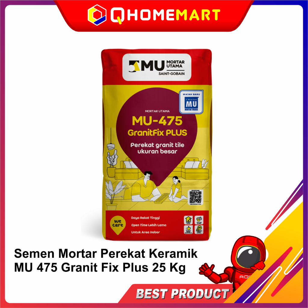 Semen Mortar Perekat Keramik MU 475 Granit Fix Plus 25 Kg
