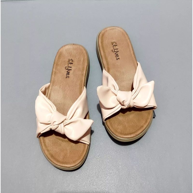 Sandal flat wanita St yves (pita) - Cream