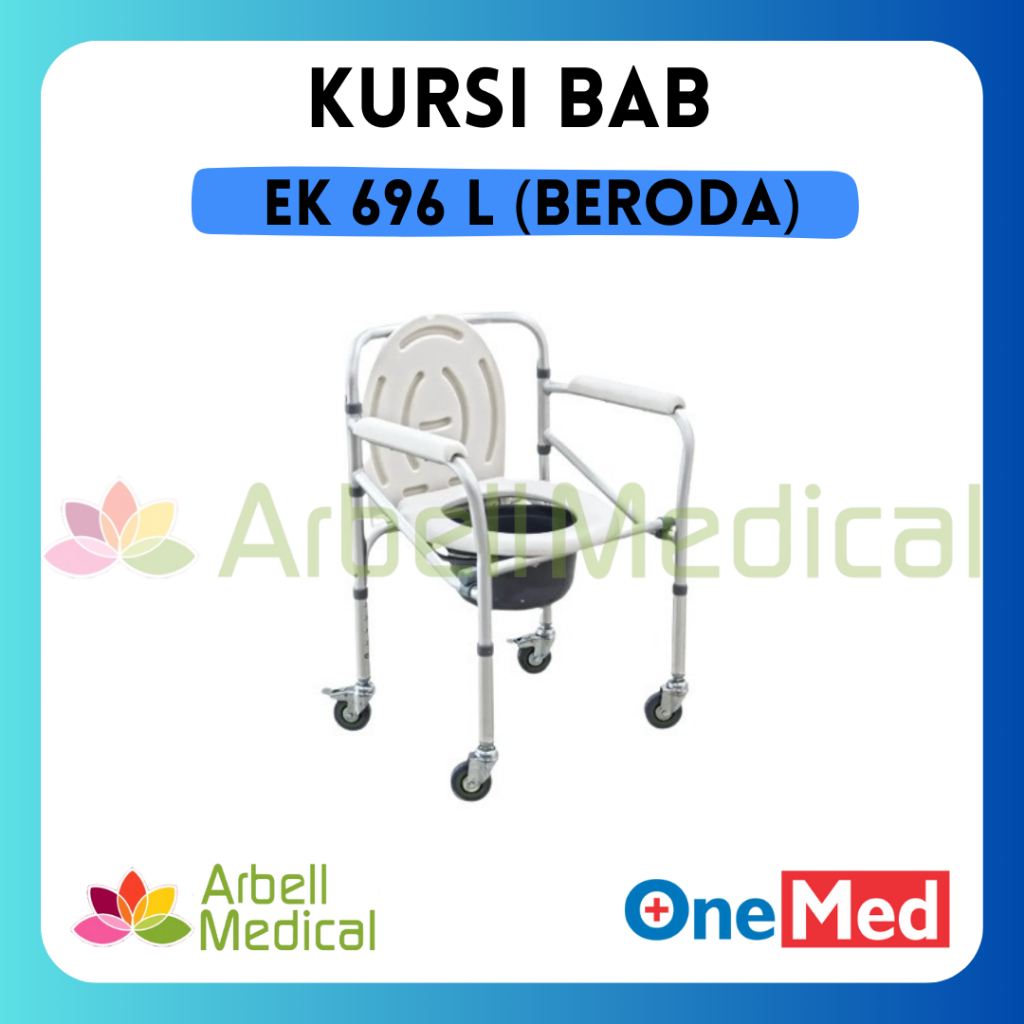 Kursi BAB Commode Chair+Roda EK696L Onemed