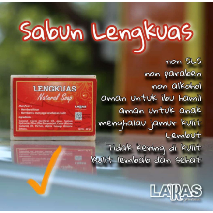 TERBARU✔️ Sabun Organik Herbal Lengkuas BPOM - Mengobati Panu, Kutu Air dan Jamur - LARAS