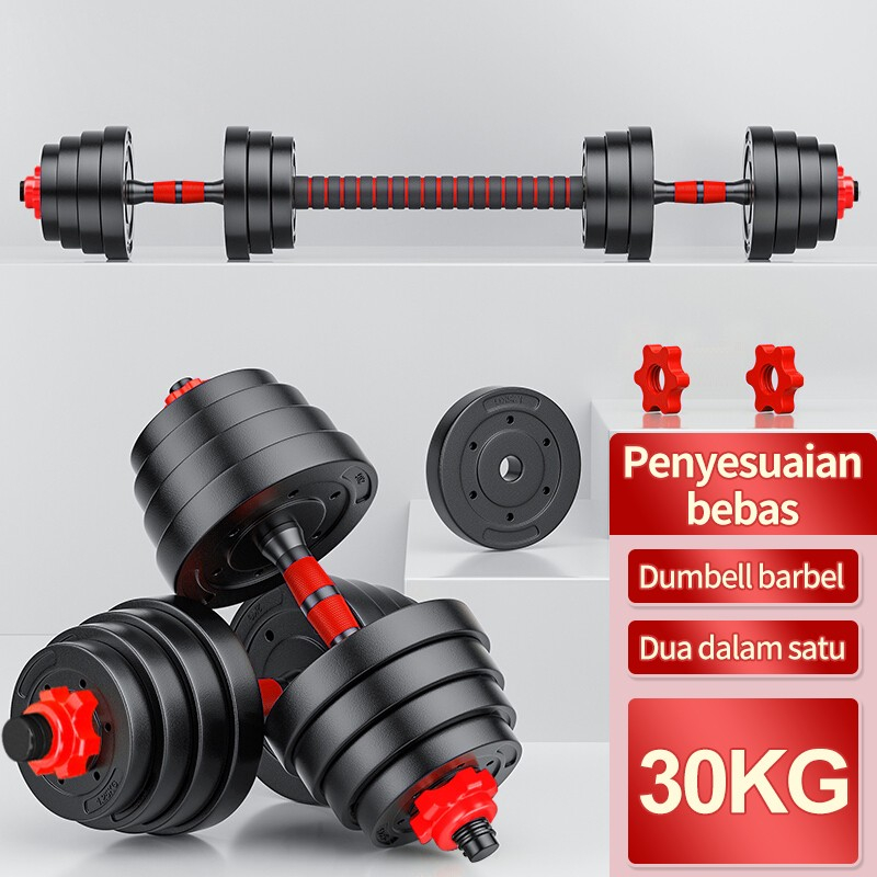 DUMBELL SET 30 KG PVC / BARBEL SET 30 PVC