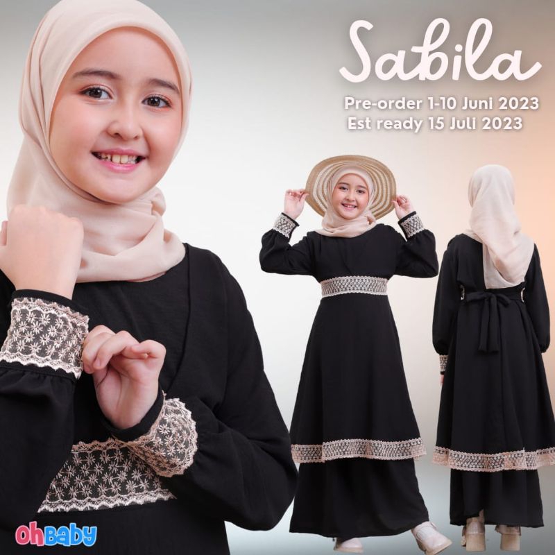 Baju muslim Sabila one set rok anak