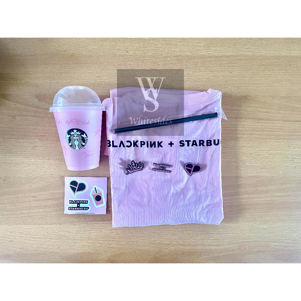 STARBUCKS x BLACKPINK INDONESIA ORIGINAL MERCHANDISE PINK COLD HOT CUP SUMMER REUSABLE RHINESTONE LI