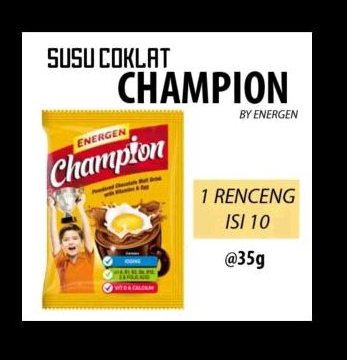 

Energen champion 35 gram 1renceng isi 10