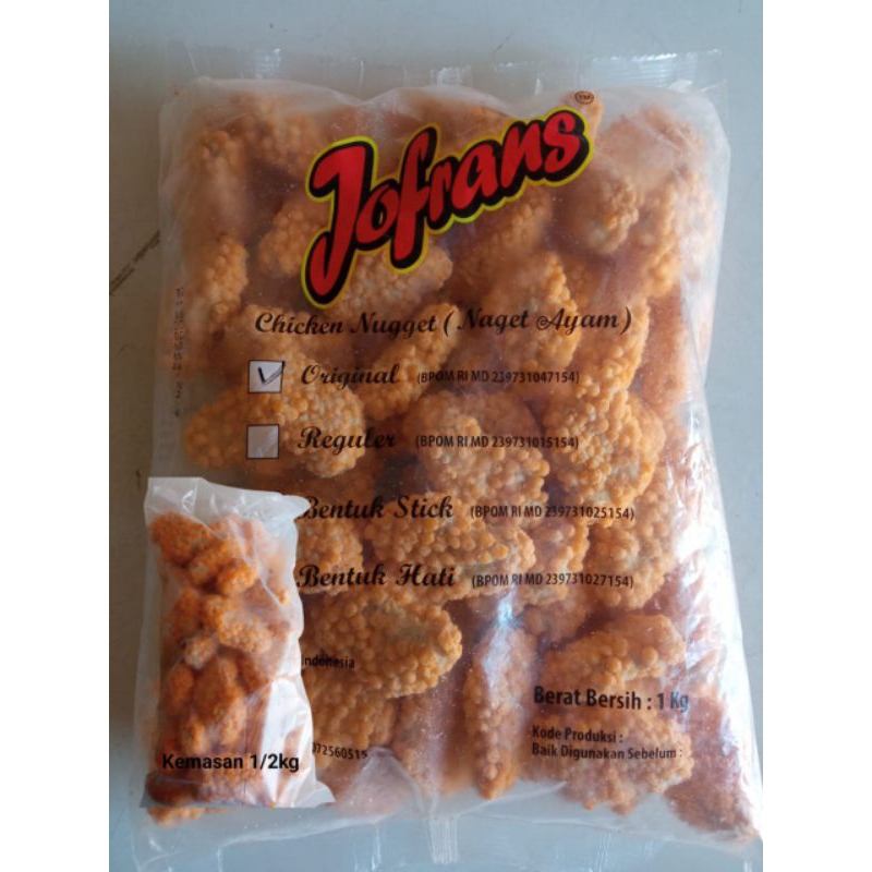

Jofrans Jofran Chicken Chiken Nugget Crispy (Naget Ayam)