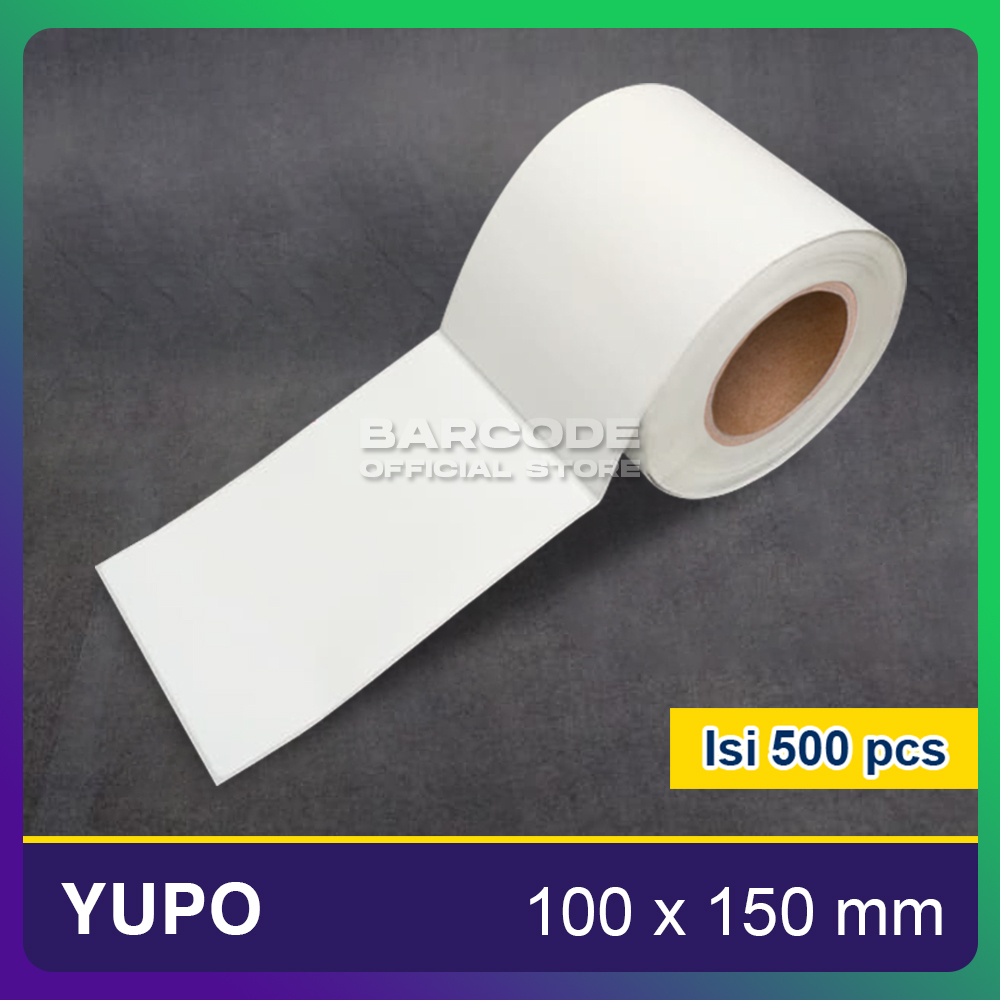 

Yupo 100x150mm / 100x150 / 100 x 150 mm Label Barcode Stiker A6 Core 3 Inch isi 500 Pcs