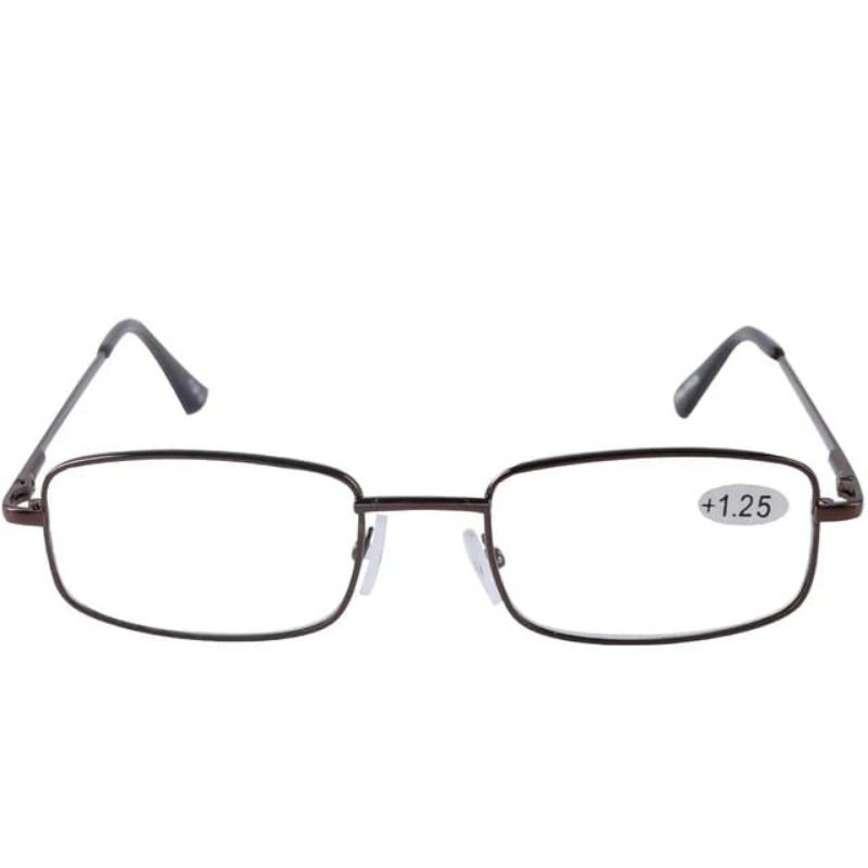 kacamata baca plus pria +100.+125.+150 bahan logam ringan