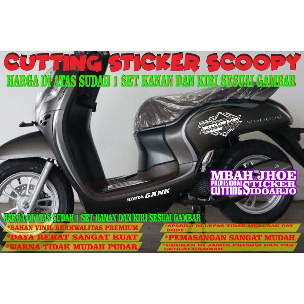 cutting sticker scoopy custom