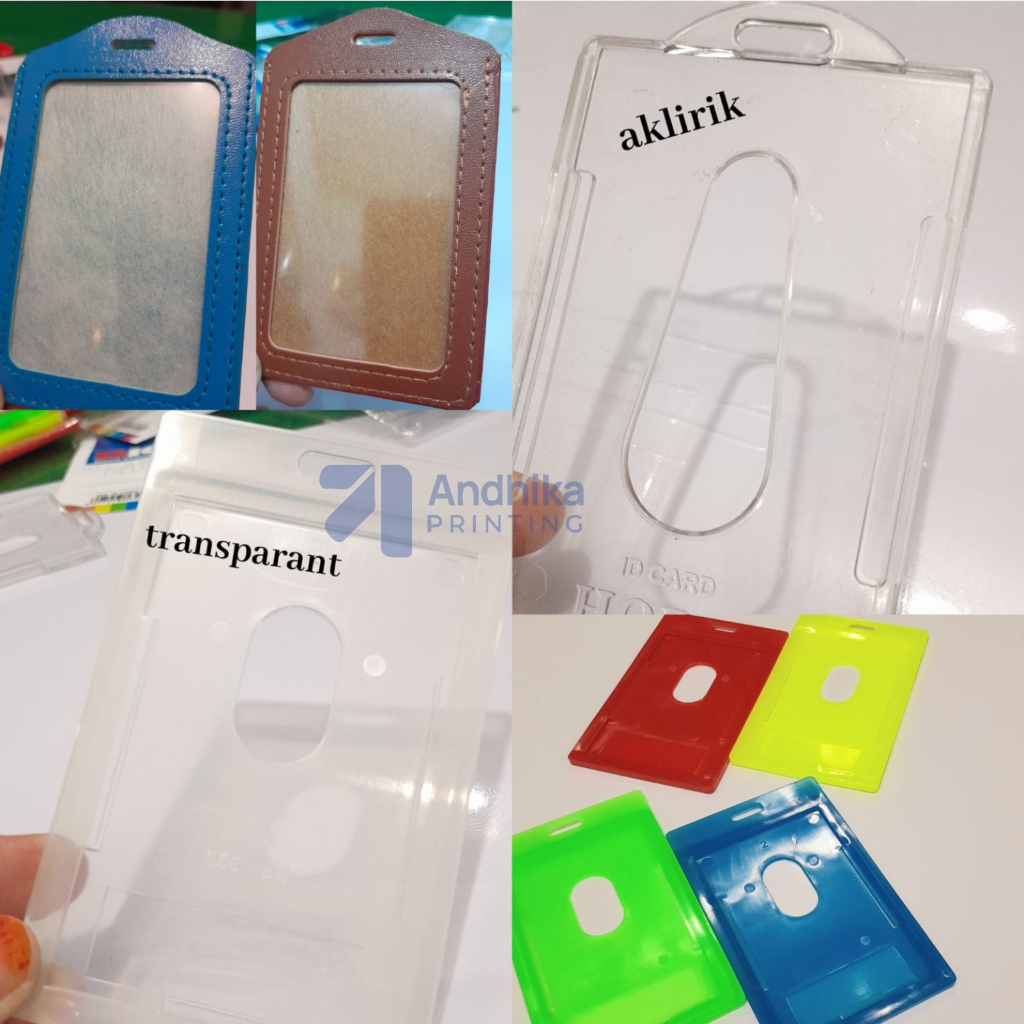 

ID Card Holder CAHOL Plastik Aklirik Kulit Tanda Pengenal