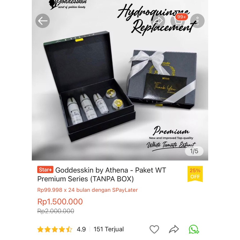 Goddesskin by Athena - Paket WT Premium Series