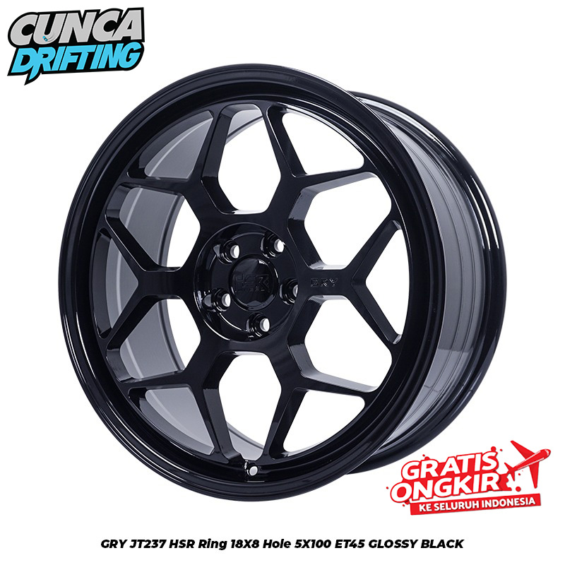 Velg HSR Wheel Terbaru Type GRY Ring 18 Lubang BAut 5X100 Velg Racing Mobil Xenia, Veloz Terbaru