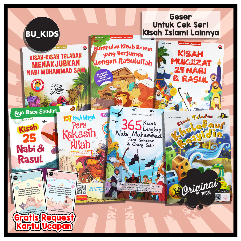 Buku Kisah 25 Nabi Rasul 365 Kisah Nabi Muhammad Lengkap Fullcolour Bergambar Lengkap