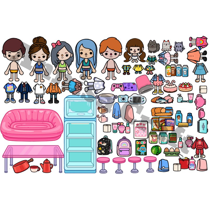 Mainan Bongkar Pasang Kertas Tocaboca