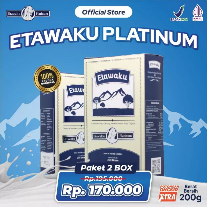 

Paket 2 Box Etawaku Platinum Susu Kambing Provit Solusi