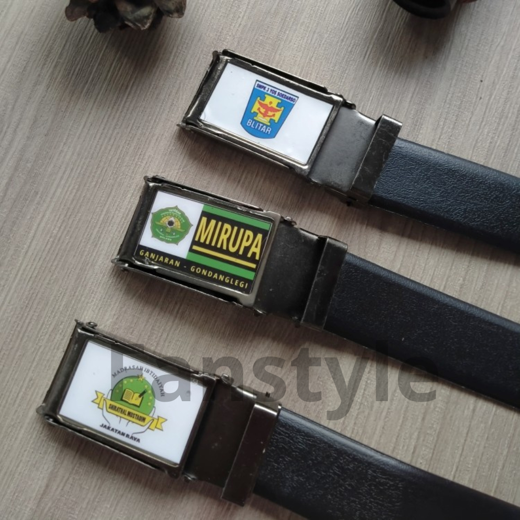 Ikat Pinggang Sabuk Custom Logo Sekolah SD MI SMP MTs SMA SMK MA