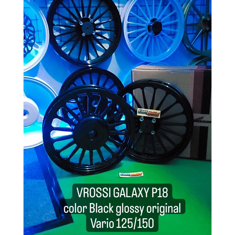 VELG VROSSI GALAXY P18 VARIO 125/150 HITAM GLOSSY ORIGINAL