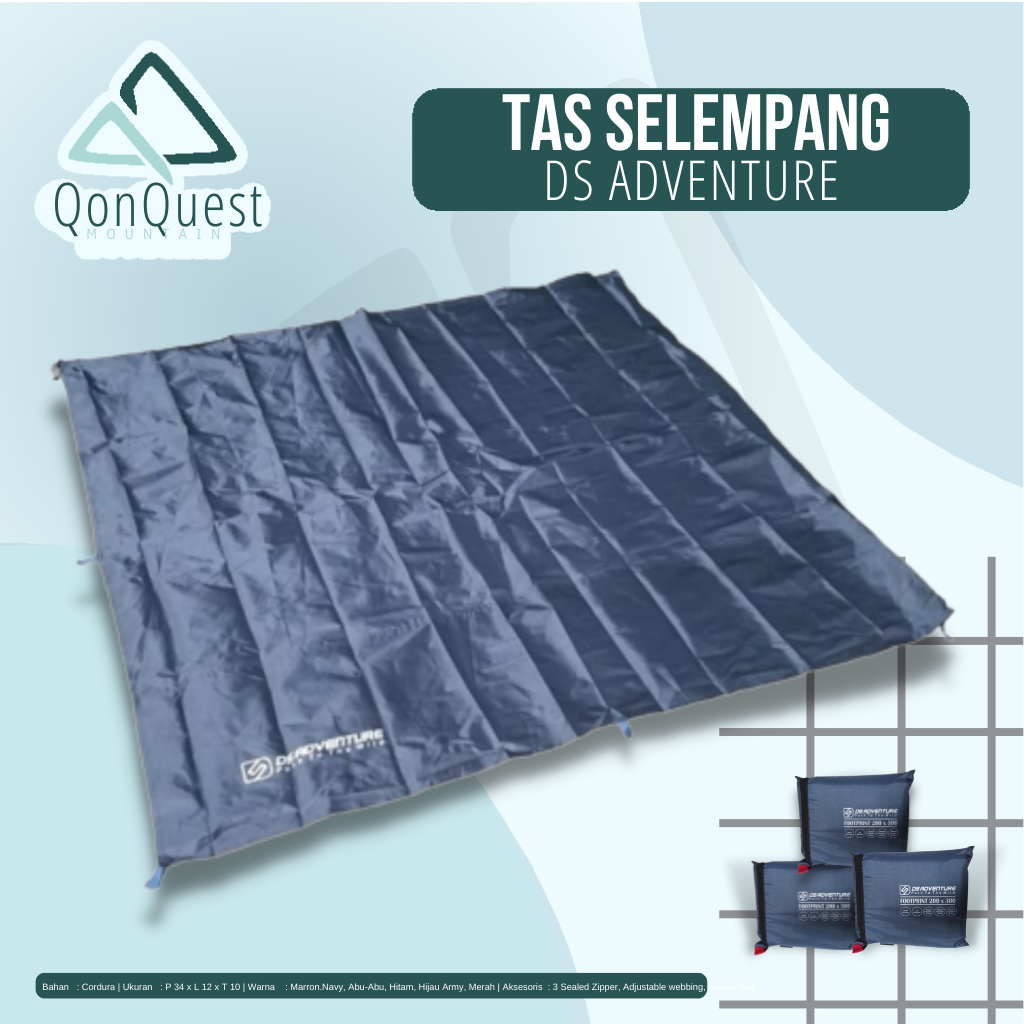Footprint / Alas tenda 200X300 Ds Adventure / terpal tenda camping / alas tenda camping / footprint
