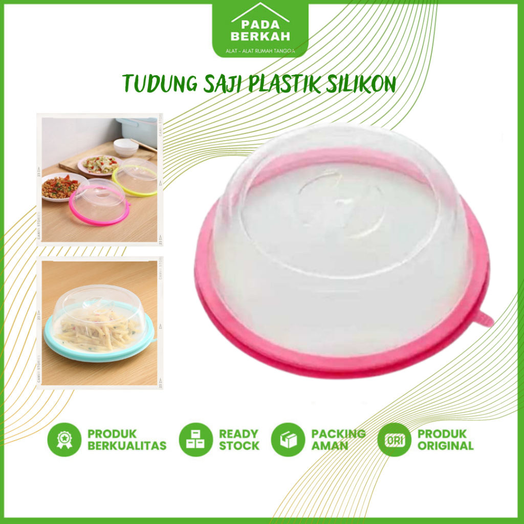 Penutup Makanan Penutup Piring Makan Transparan Tudung Saji Bulat