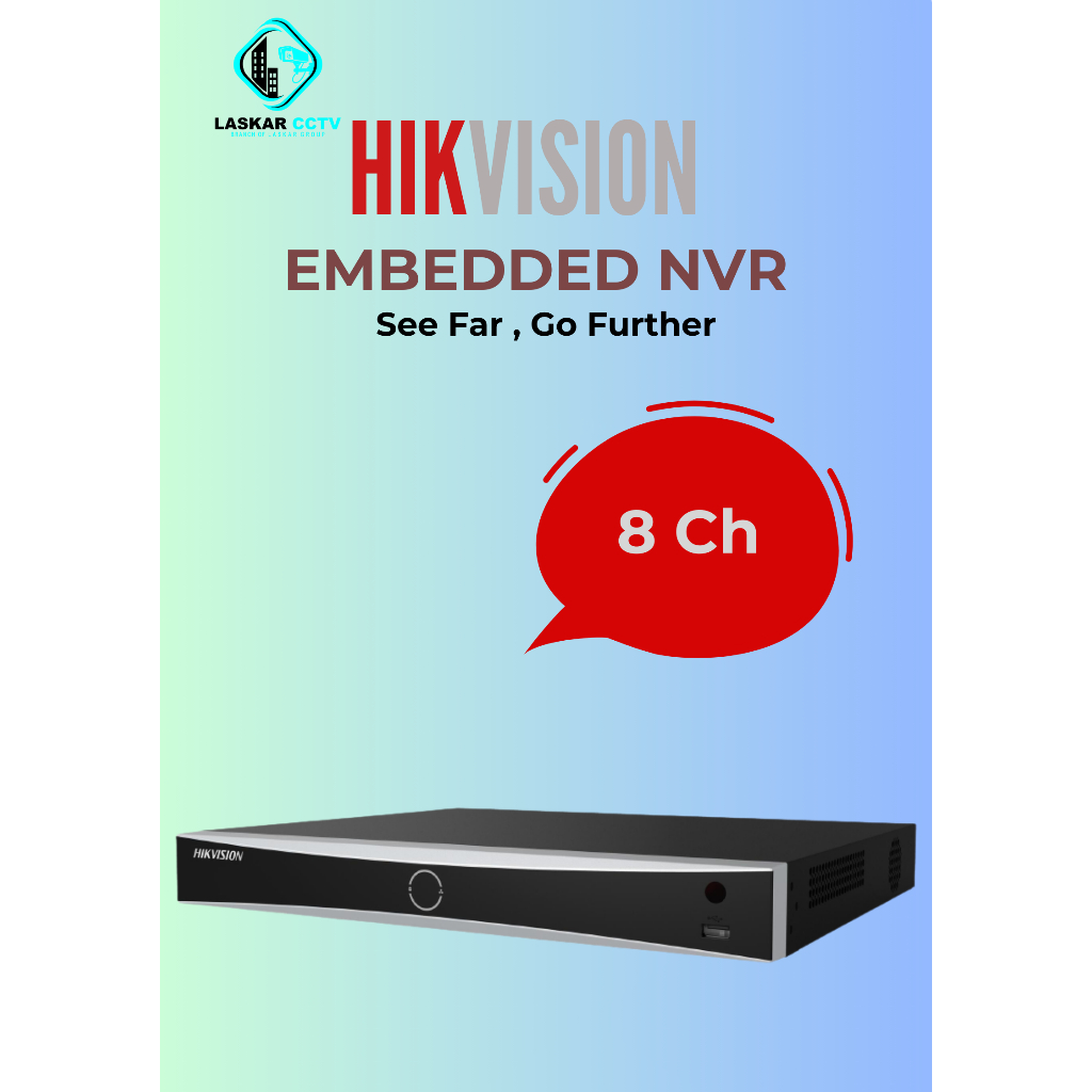 HIKVISION NVR 8CH 8 Channel DS-7616NI-Q1 HD CCTV Kamera 4K EMBEDDED NVR