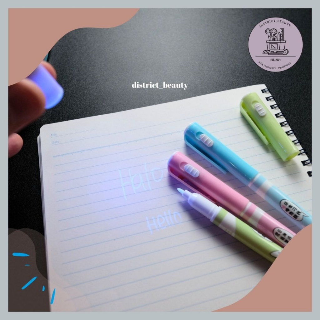INVISIBLE PEN PULPEN INVISIBLE PULPEN LAMPU AJAIB SENTER UV PEN MENCONTEK PINTAR