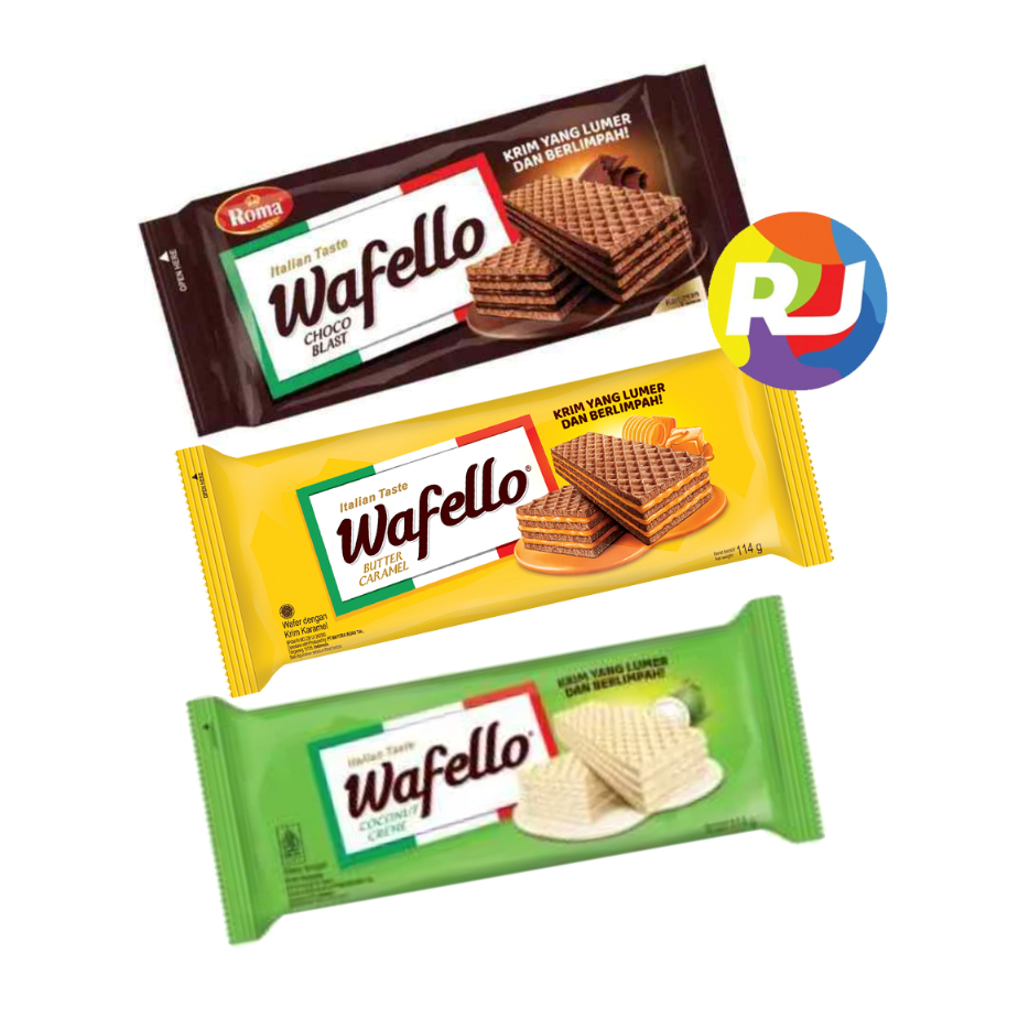 

Roma Wafello Wafer 117gr - Caramel / Choco / Coconut