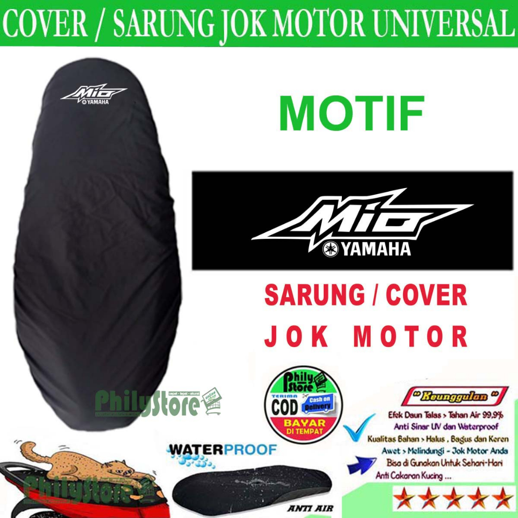Cover seat / sarung Jok motor universal Cover Jok Motor Waterproof Sarung Jok Motor Anti Air Matic P