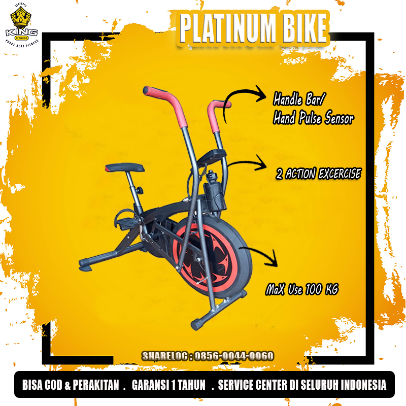 Sepeda statis Platinum bike Total fitness alat fitness rumahan Surabaya COD