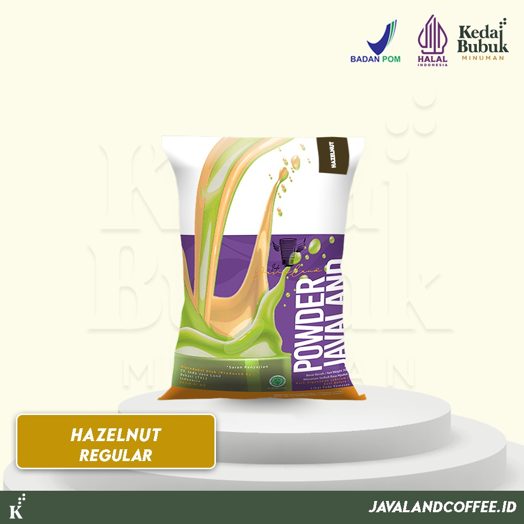 

Javaland Bubuk Minuman Rasa Hazelnut 1Kg - Regular Plain | Bubble Powder Drink Boba