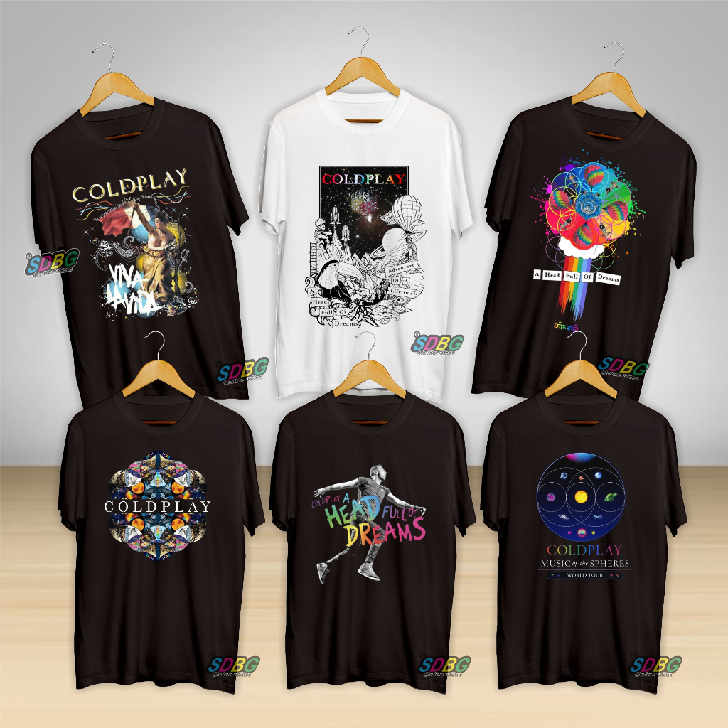 kaos baju distro coldplay - kaos musik coldplay band - kaos coldplay tour indonesia